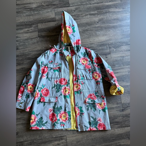 Matilda Jane Gray and Pink Floral Raincoat - Picture 2 of 7